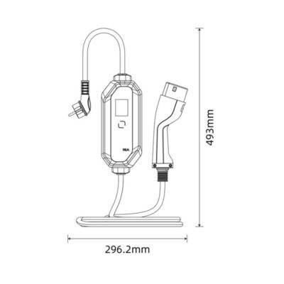 Chargeur portable pour voiture électrique 3,7KW 5m