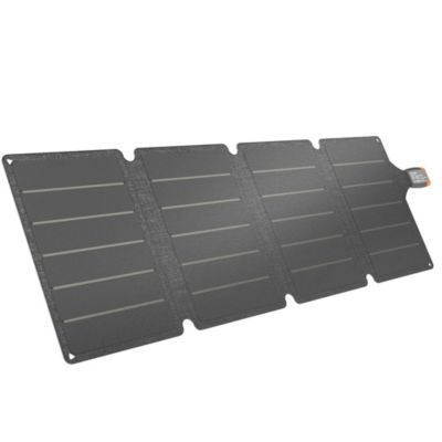 Chargeur solaire portable 36W ports type-C et USB-a norme IP67 RoHS CE-RMC gris