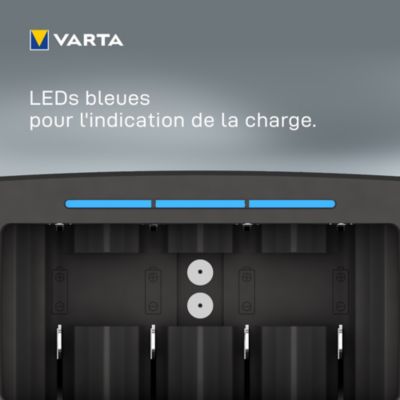 Chargeur universel Varta compatible piles 2 x ou 4 x AA, AAA, C, D