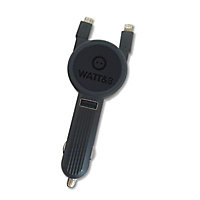 Chargeur USB rétractable 12V prise allume cigare Watt & Co