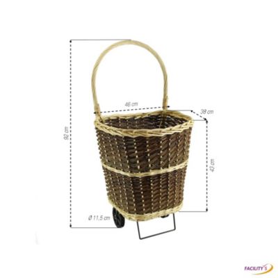 Panier à bois de chauffage avec poignée 61,5x46,5x58 cm Marron - Panier À Bois - Panier À Bûches