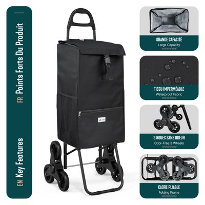 Chariot de course avec sac isotherme VOUNOT