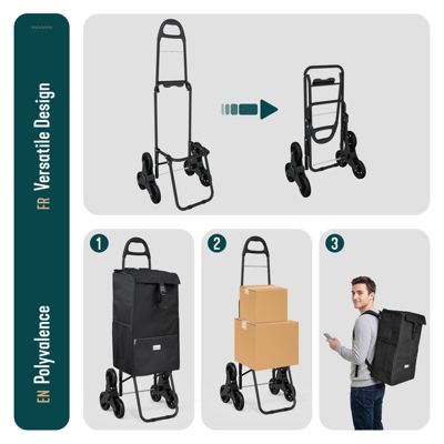 Chariot de course avec sac isotherme VOUNOT