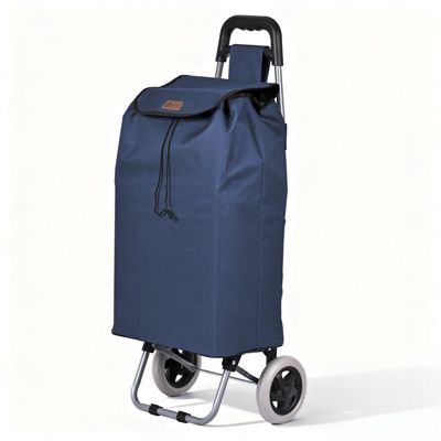 Chariot de courses 2 roues pliable 59L bleu marine VOUNOT