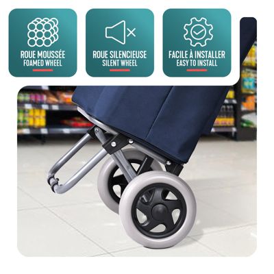 Chariot De Courses Caddie Pliable - Haute Qualité, Solide - 2 Coloris Disponibles