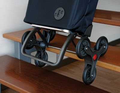 Chariot de courses 6 roues Rolser Saquet noir 43L H. 107 x l. 47,5 x P. 39,5cm