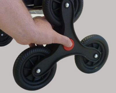 Chariot de courses 6 roues Rolser Saquet noir 43L H. 107 x l. 47,5 x P. 39,5cm