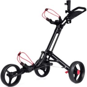 Chariot de Golf a 3 Roues Pliable avec Mecanisme de Pliage Rapide Chariot de Golf avec Tableau de Bord Noir