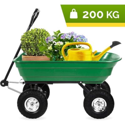 Chariot de jardin Benne basculante 75Litres Remorque KZ GARDEN