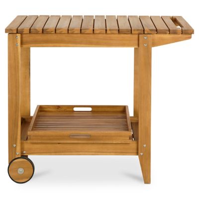 Chariot de jardin bois Blooma Denia L.50 cm x l.90 cm x H.75 cm