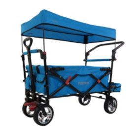 Chariot de jardin pliable Bleu - FUXTEC Smart Cruiser - transport charge 75 kg