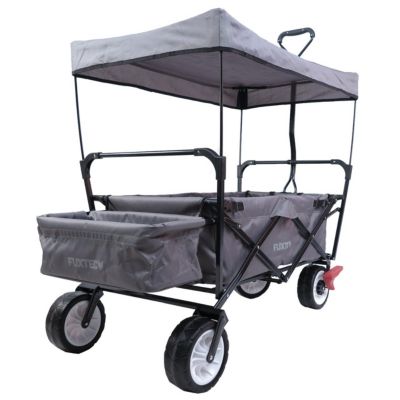 Chariot de jardin pliable Gris - FUXTEC Wild Cruiser - transport charge 75 kg