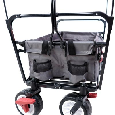 Chariot de jardin pliable Gris - FUXTEC Wild Cruiser - transport charge 75 kg