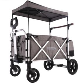 Chariot de jardin pliable Gris Premium - FUXTEC Super Cruiser - transport charge 75 kg