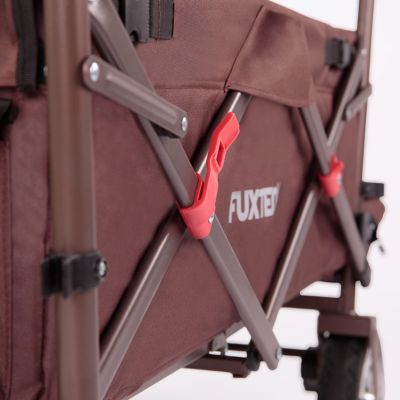 Chariot de jardin pliable Marron - FUXTEC Smart Cruiser - transport charge 75 kg