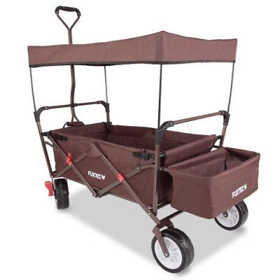 Chariot de jardin pliable Marron - FUXTEC Wild Cruiser - transport charge 75 kg