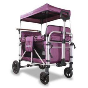 Chariot de jardin pliable Pourpre - FUXTEC Family Cruiser - Banquettes amovibles 4 places transport charge 75 kg