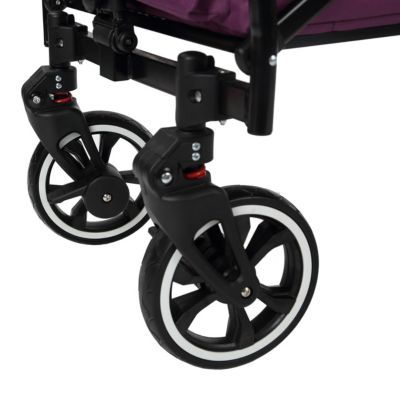 Chariot de jardin pliable Pourpre - FUXTEC Premium Cruiser - transport charge 75 kg