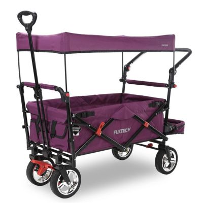 Chariot de jardin pliable Pourpre - FUXTEC Smart Cruiser - transport charge 75 kg