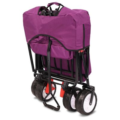 Chariot de jardin pliable Pourpre - FUXTEC Wild Cruiser - transport charge 75 kg