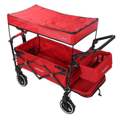 Chariot de jardin pliable Rouge - FUXTEC Premium Cruiser - transport charge 75 kg