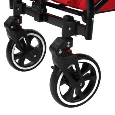 Chariot de jardin pliable Rouge - FUXTEC Premium Cruiser - transport charge 75 kg