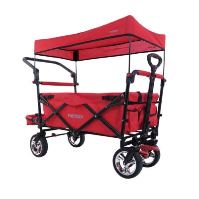 Chariot de jardin pliable Rouge - FUXTEC Smart Cruiser - transport charge 75 kg