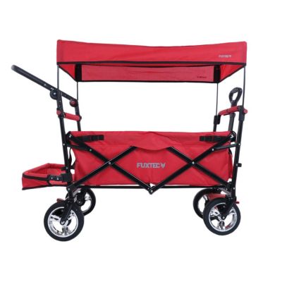 Chariot de jardin pliable Rouge - FUXTEC Smart Cruiser - transport charge 75 kg