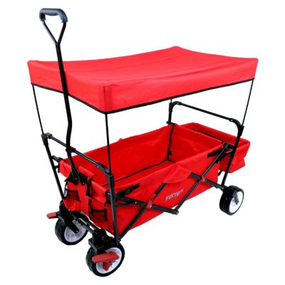 Chariot de jardin pliable Rouge - FUXTEC Wild Cruiser - transport charge 75 kg