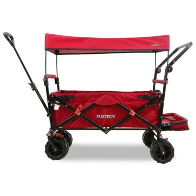 Chariot de plage pliable Rouge - FUXTEC Beach Cruiser - transport charge 75kg