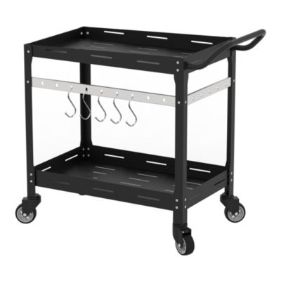 Chariot de service d'extérieur Bard acier 72 x 77 x 38 cm noir casa.pro