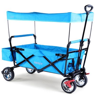 Chariot de transport enfant - Bleu - FUXTEC City Cruiser - pliable charge 75 kg