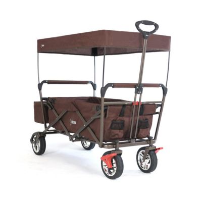 Chariot de transport enfant - Marron - FUXTEC City Cruiser - pliable charge 75 kg