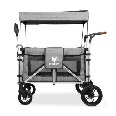 Chariot de jardin pliable Fuxtec Easy Cruiser rouge remorque de transport enfant charge 75 kg