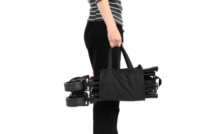 Chariot de Transport Pliable, Chariot de Jardin avec Poignée Réglable et Roues PVC, Cadre Acier Oxford 600D - Noir - 77x48x45 cm