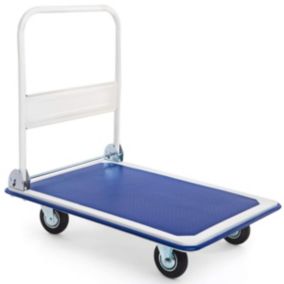 Chariot Plateforme Pliable de Transport a 4 Roues en Polyurethane Plateforme en Caoutchouc Capacite de Charge 300 KG