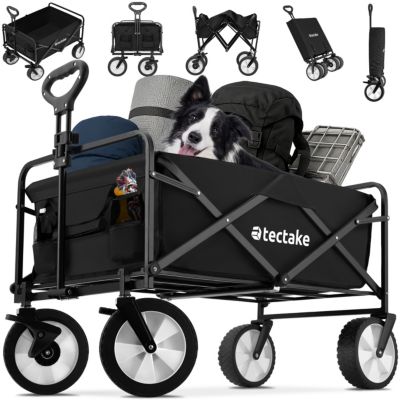 Chariot pliable charge max 80 kg 53,5 x 91 x 101 cm noir