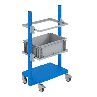 Chariot porte bac - 2 plateaux 635x450mm - Charge max 200kg - Compatible bac Europe - W020050020/P