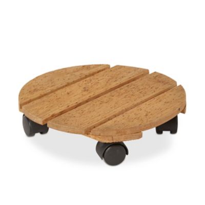 Chariot porte plantes en bois Bopha ø60 cm