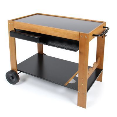 Chariot De Jardin Pour Plancha/barbecue – 2 étagères, Sur Roulettes, Desserte, Neuf