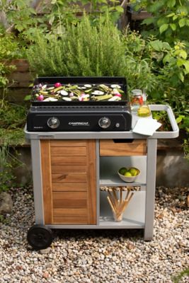 Chariot Woody Deluxe pour plancha 2 et 3 brûleurs