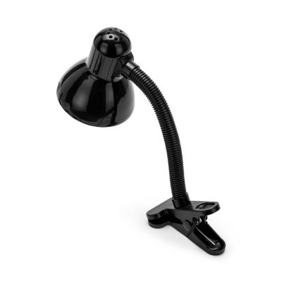 CHARLESTON CLIP: Lampe de bureau avec culot E27 et clip, noir