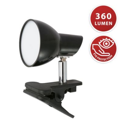 CHARLY: spot 24 LED avec clip, noir, 360Lm 5W