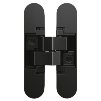 Charnière invisible - Zamac - Réglable et reversible - Noire