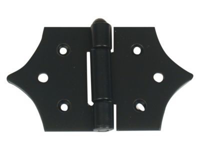 Charnière décorative noire acier époxy noir Afbat 130 mm