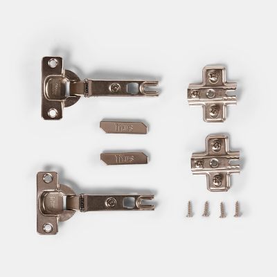 Charnière façade Titus 110° GoodHome métal H. 1,8 cm x L. 10,7 cm vendue par 2