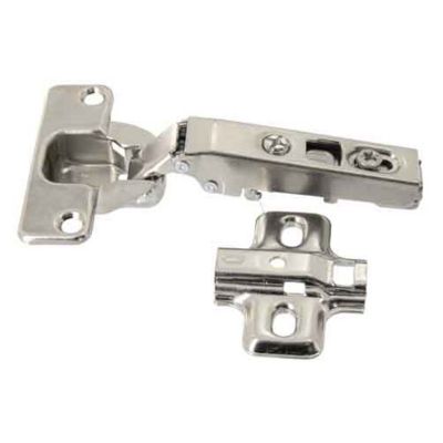 Charnière invisible clipsable acier nickelé pour porte à demi-recouvrement Diall Ø35 mm 110°, lot de 2