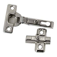 Charnière invisible key hole acier nickelé pour porte à demi-recouvrement Diall Ø26 mm 92°, lot de 2