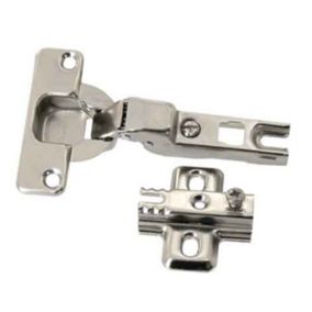 Charnière invisible key hole acier nickelé pour porte à recouvrement Diall Ø26 mm 92°, lot de 2