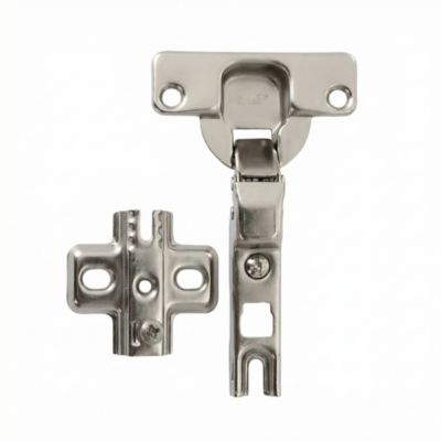 Charnière invisible key hole acier nickelé pour porte à recouvrement Diall Ø26 mm 92°, lot de 2